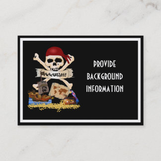 Carte De Visite Jolly roger, Bateau pirate & Poitrine de pirate