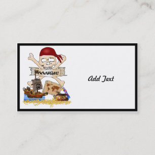 Carte De Visite Jolly roger, Bateau pirate & Poitrine de pirate