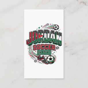 Carte De Visite Jordan Football 2026 Football Gras Country Typogra