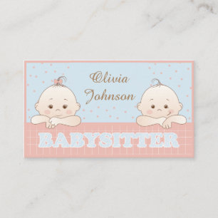 Carte De Visite Jote Kids Babysitter Pastel Color