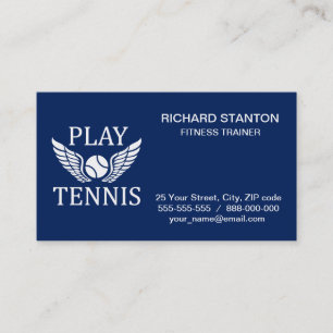 Carte De Visite Jouer au tennis