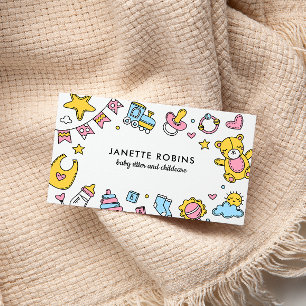 Carte De Visite Jouets adorables pour bébé Nanny Garde d'enfants