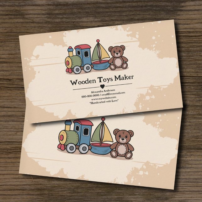 Carte De Visite Jouets en bois (Wooden Toys Business Card)