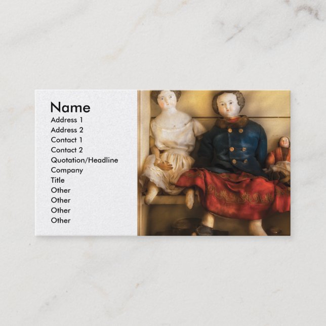 Carte De Visite Jouets - poupées assorties (Devant)