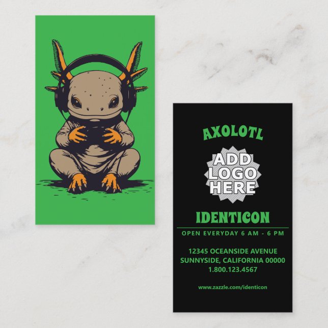 Carte De Visite joueur axolotl (Devant / Derrière)