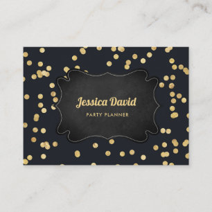 Carte De Visite Joueur Black Gold Jellow Party