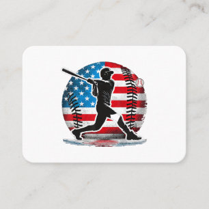 Carte De Visite Joueur de baseball américain batteur avec les État
