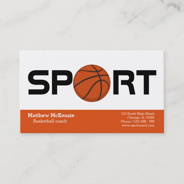 Carte De Visite Joueur de basket-ball professionnel (Devant)
