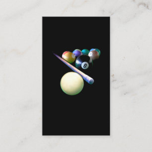 Carte De Visite Joueur de billard Billard Balls Cue Snooker