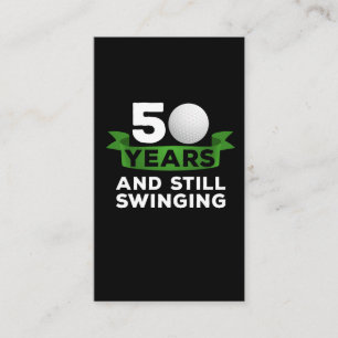Carte De Visite Joueur de golf de 50 ans Swinging Golf