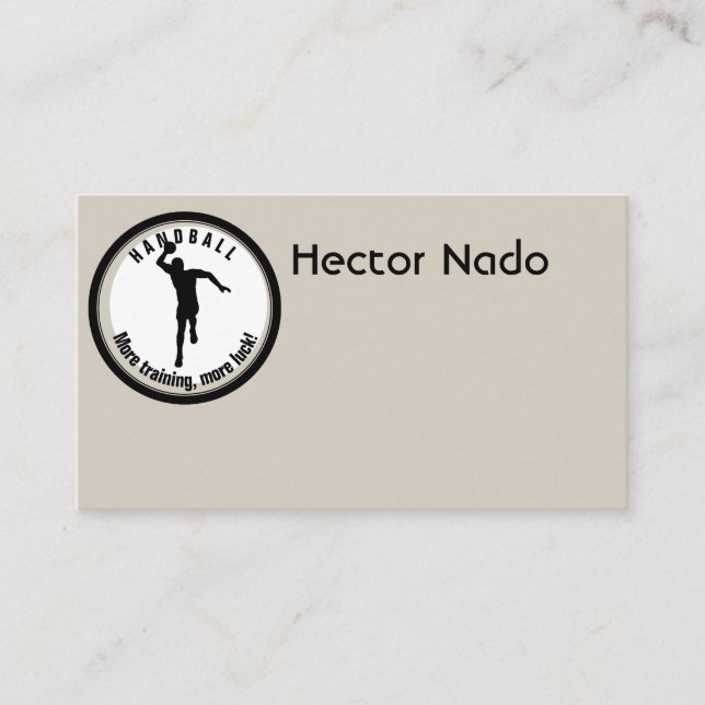CARTE DE VISITE JOUEUR DE HANDBALL (Devant)