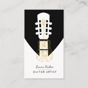 Carte De Visite Joueur de musique guitare Artiste DJ Géométrique N