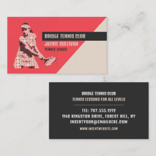 Carte De Visite Joueur de tennis Pictogram, Joueur de tennis/entra