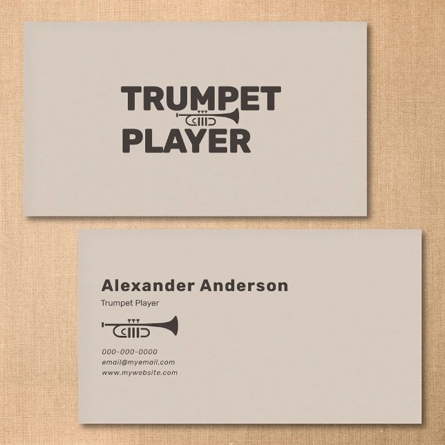Carte De Visite Joueur de trompette (Trumpet Player Business Card)