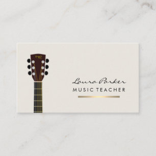 Carte De Visite Joueur guitariste Musicien Professeur Gold
