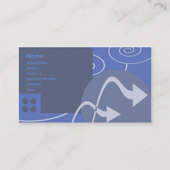 Carte De Visite Jour bleu (Devant)
