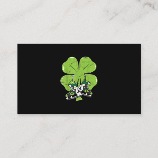 Carte De Visite Jour de l'Saint Patrick de hockey sur glace Love G (Devant)