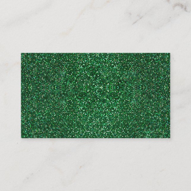 Carte De Visite Jour de l'Saint Patrick de points verts brillants (Devant)