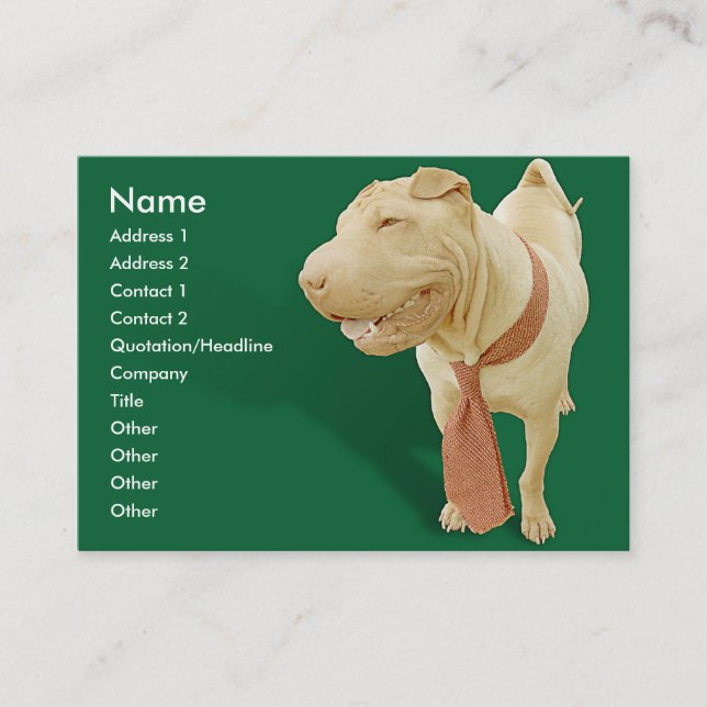 Carte De Visite Jour de Woof au travail (Devant)