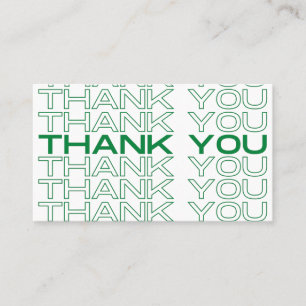 Carte De Visite Journal vert Merci Imprimer Médias Insérer