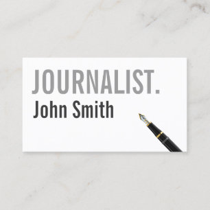 Carte De Visite Journaliste minimaliste en typographie au gras
