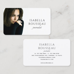 Carte De Visite Journaliste Minimaliste Moderne