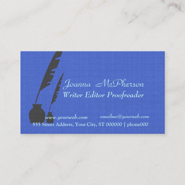 Carte De Visite Journalistes rédacteurs en chef élégants (Devant)