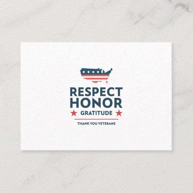 Carte De Visite journée des anciens combattants avec un slogan de  (Devant)