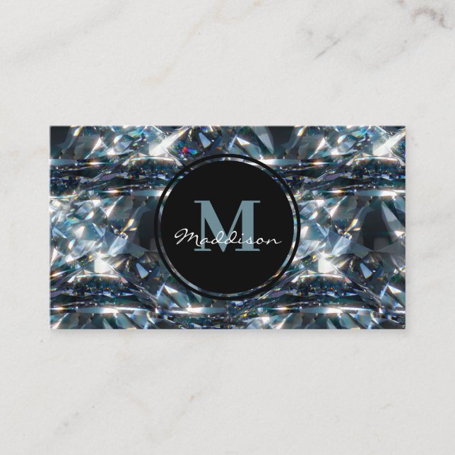 Carte De Visite Joyau de Diamant de luxe Gem Design (Devant)