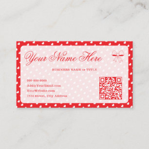 Carte De Visite Joyeuse Saint-Valentin Moderne Motif d'Amour