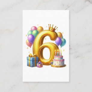 Carte De Visite Joyeux 6e Anniversaire