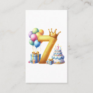 Carte De Visite Joyeux 7ème Anniversaire