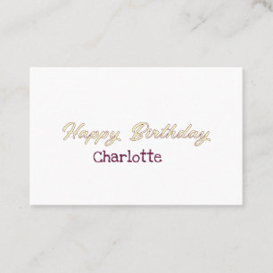 Carte De Visite joyeux anniversaire jaune marron pastel moderne te