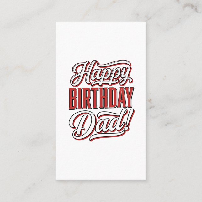 Carte De Visite Joyeux Anniversaire Papa Conception de Chemise de  (Devant)