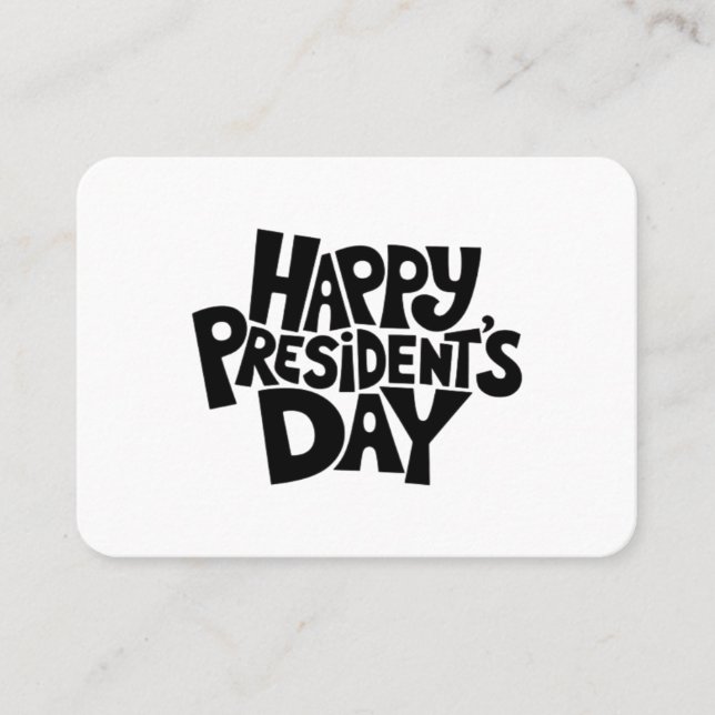 Carte De Visite Joyeux classique de la fête du président (Devant)