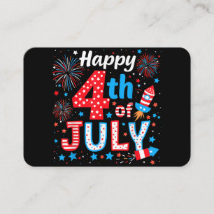 Carte De Visite Joyeux drapeau américain 4 juillet patriotique USA