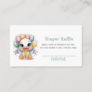 Carte De Visite Joyeux Duckling Diaper Raffle