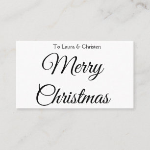 Carte De Visite Joyeux Noël ajoutez nom texte personnalisé cadeau