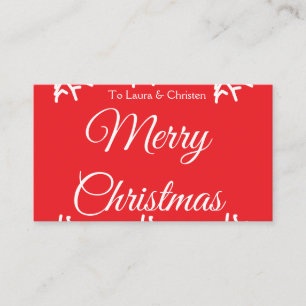 Carte De Visite Joyeux Noël ajoutez nom texte personnalisé famille