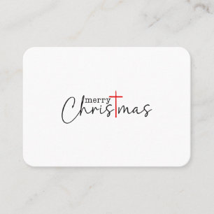 Carte De Visite Joyeux Noël Croix Christ Xmas Hommes Femmes