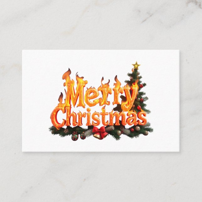 Carte De Visite Joyeux sapin de Noël (Devant)