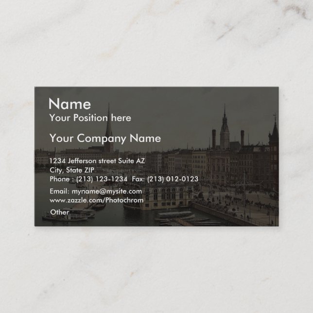 Carte De Visite Jungfernsteig du Nord, Hambourg, Allemagne cla (Devant)