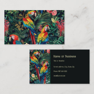 Carte De Visite Jungle de perroquets