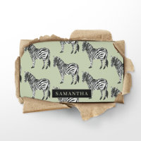 Jungle Zebra Wild Motif & Nom personnalisé