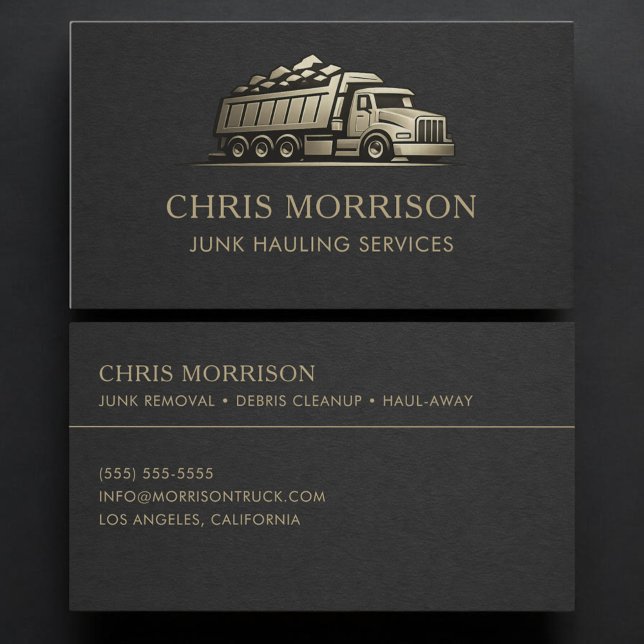 Carte De Visite Junk Hauling Services Professional (Créateur téléchargé)