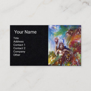 Carte De Visite JUPITER ET LION, Mythologie grecque, Livre noir