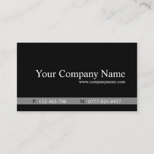 Carte de visite juridique noir et gris classique