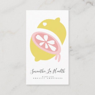 Carte De Visite Jus de citron demi-lisse Smoothie Milk Shake Fruit