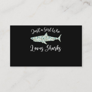 Carte De Visite Just Girl Who Loves Sharks