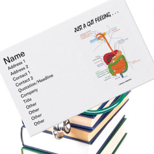 Carte De Visite Juste un sentiment d'intestin… (humour d'appareil